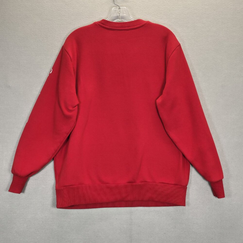 Strawberry Shortcake Sweater Sweatshirt Size XS  Red Long Sleeve Oversized - Picture 2 of 10